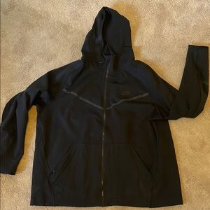Nike Black Windbreaker Jacket with Chevron Design